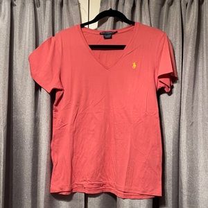 Salmon Ralph Lauren V-Neck Tee